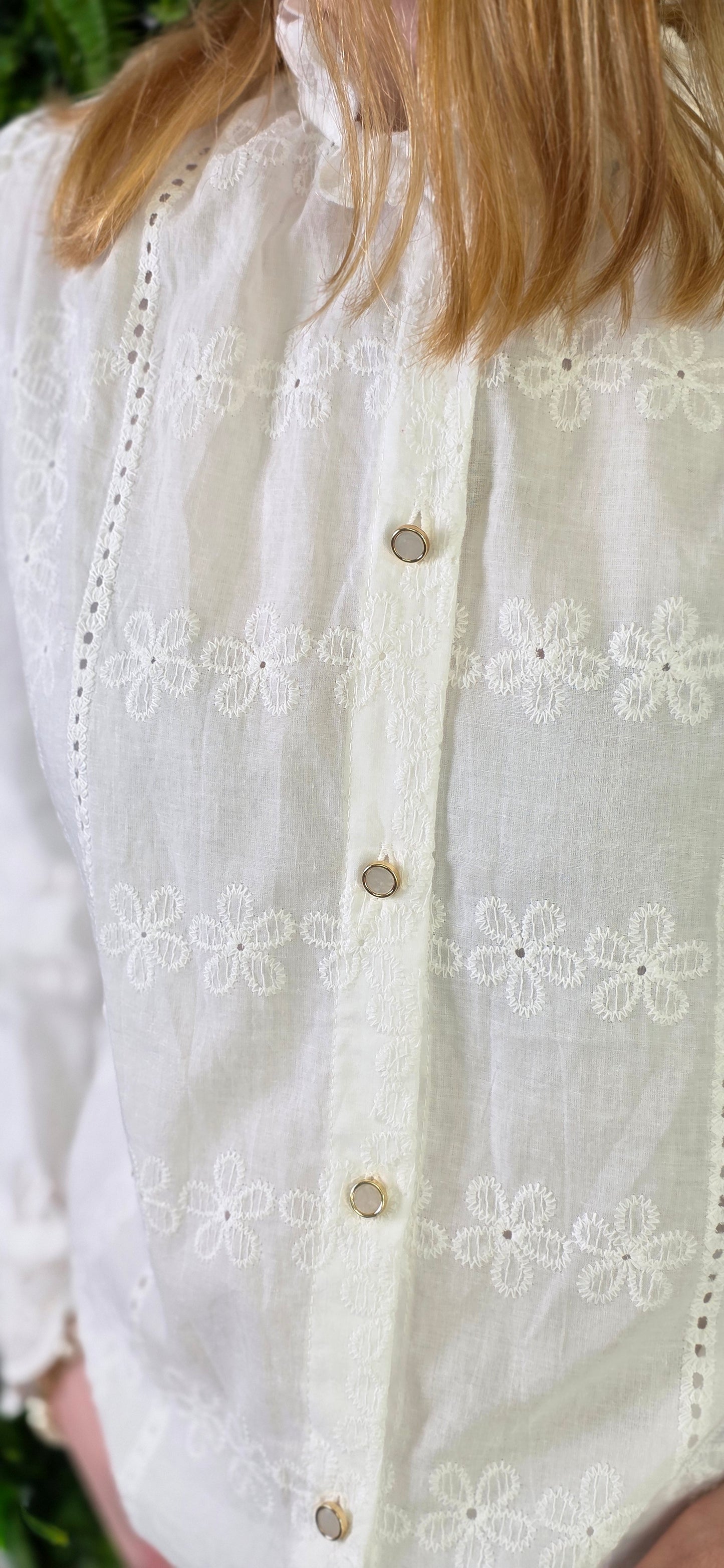 Chemise brodée blanc Elisa