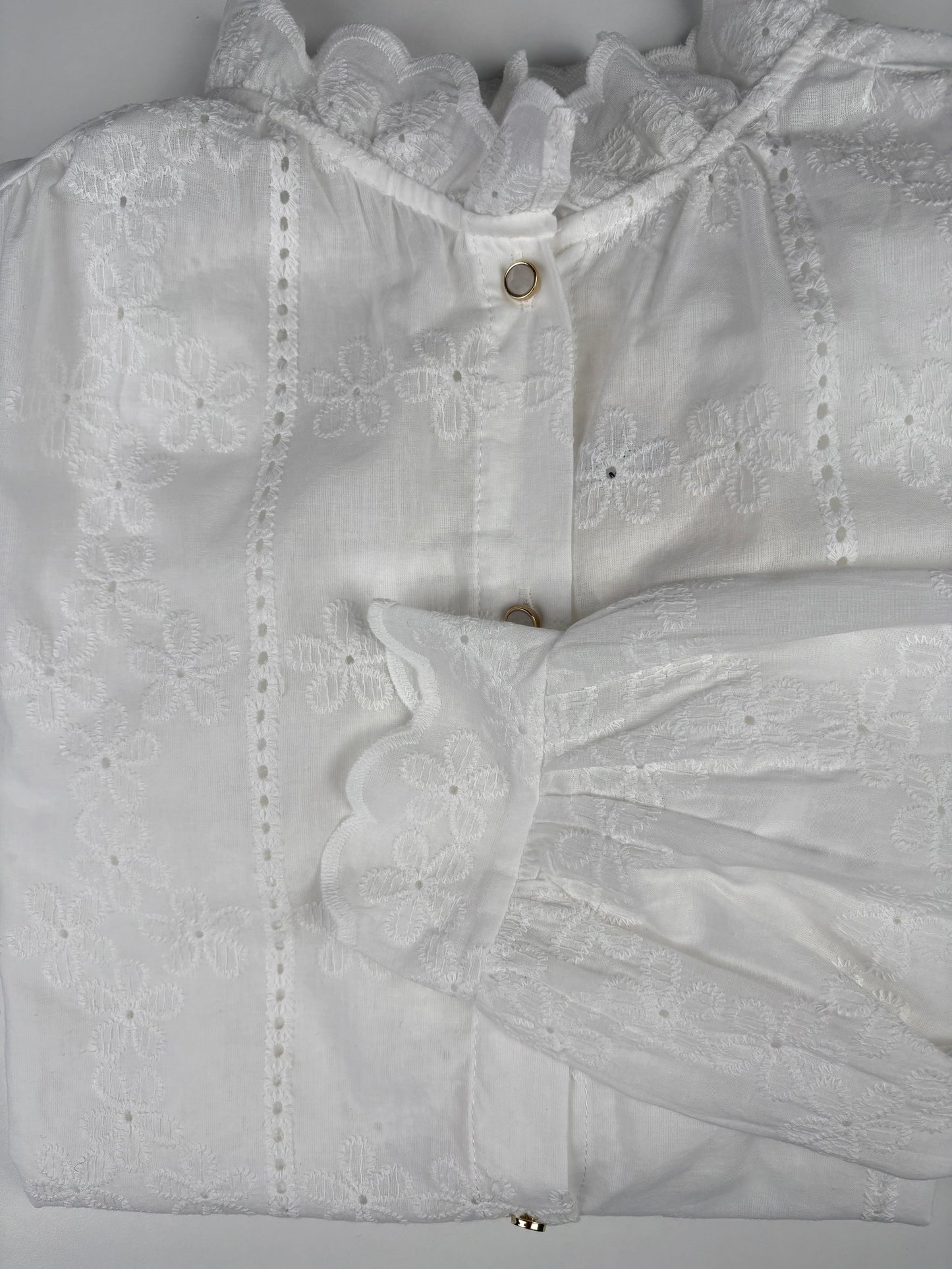 Chemise brodée blanc Elisa