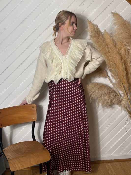 Jupe Evelyne Bordeaux