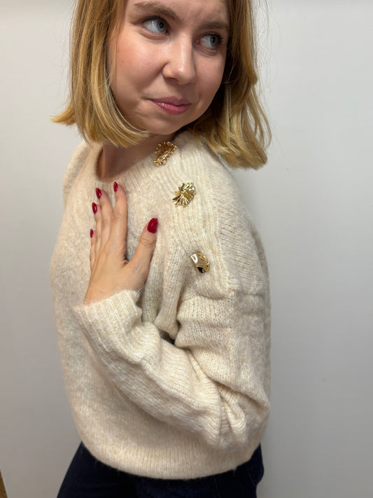 Pull Lila beige